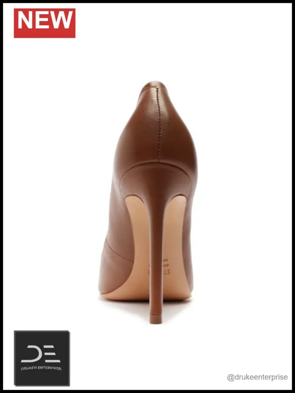 Leather Pointed Toe Stiletto Pumps Classic High Heel Shoes